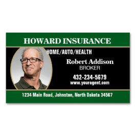 Cartão De Visitas Magnético Insurance Agent or Any Company