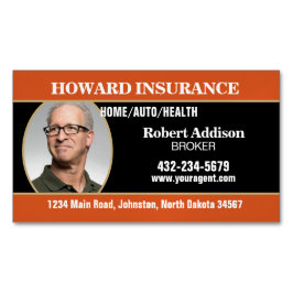 Cartão De Visitas Magnético Insurance Agent or Any Company