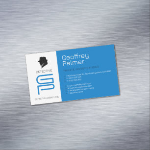 Cartão De Visitas Magnético Investigações Privadas   Detetive Professional