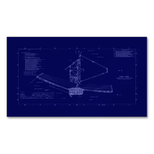 Cartão De Visitas Magnético James Webb desvendando o projeto do Universo