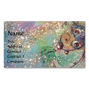 CARTÃO DE VISITAS MAGNÉTICO JARDIM DA PLANTA MÁGICA DE MANTEIGA DE SOMBRA PER