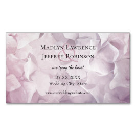 Cartão De Visitas Magnético Jardim de Hydrangea Púrpura Rosa-Escamoteado salva