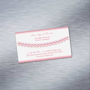 Cartão De Visitas Magnético Jewelry Pearl