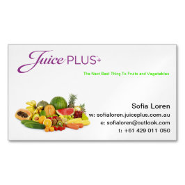 Cartão De Visitas Magnético JP+ Logotipo roxo da fruta fresca do ímã