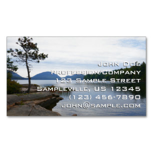 Cartão De Visitas Magnético Lago Eagle no Parque Nacional Acadia