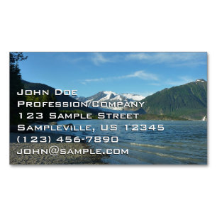 Cartão De Visitas Magnético Lago Mendenhall na paisagem de Juneau Alasca