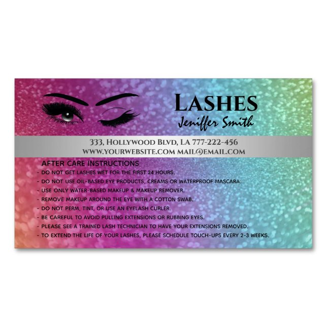 Cartão De Visitas Magnético Lasers holográficos quic profissionais após tratam (Frente)