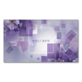 Cartão De Visitas Magnético Lavanda oral etéreo geométrica moderna