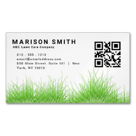 Cartão De Visitas Magnético Lawn Care Landscaping Services Estilo de Grass Ver