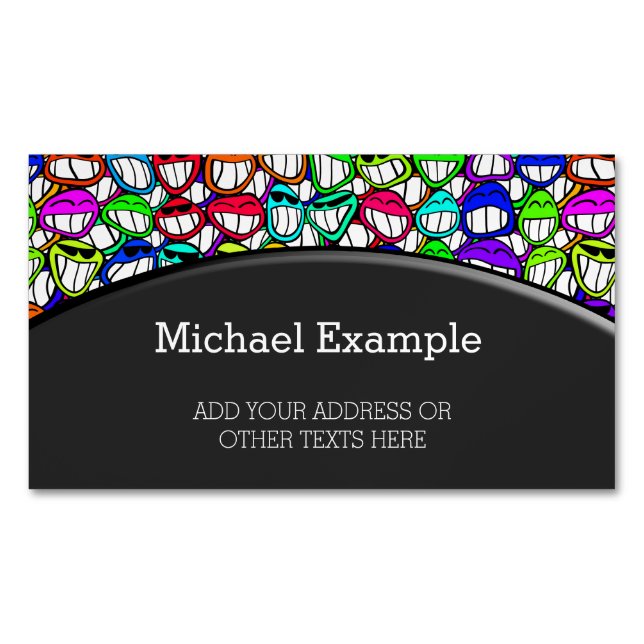 Cartão De Visitas Magnético LEGAL SORRISO GRUPO I + sua ideia (Frente)