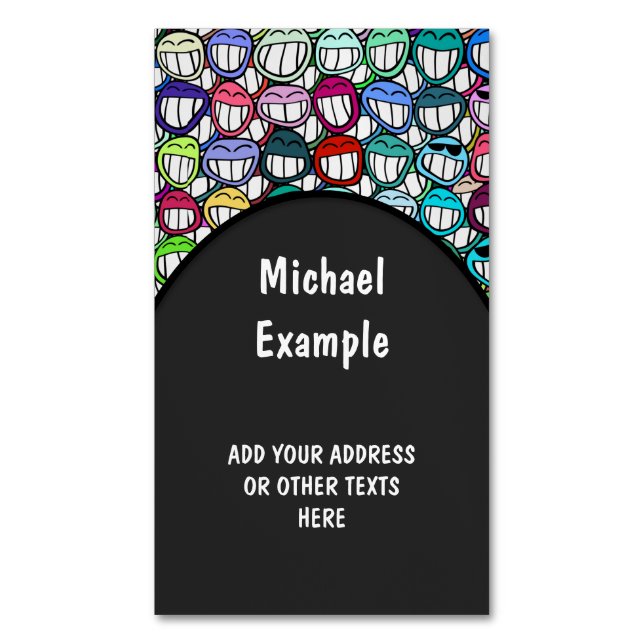 Cartão De Visitas Magnético LEGAL SORRISO GRUPO II + sua ideia (Frente Vertical)