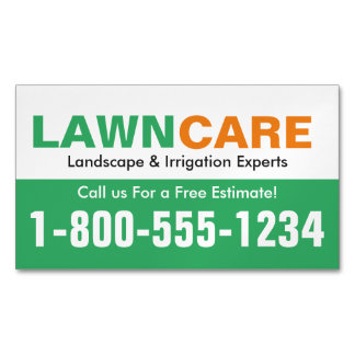 Cartão De Visitas Magnético Lembrete verde & alaranjado do número