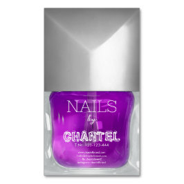 Cartão De Visitas Magnético Lilac-preto-e-branco moderno de na moda