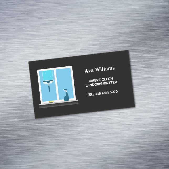 Cartão De Visitas Magnético Limpeza ✨ Janela (Posição Original)