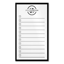 Lista de Tarefas com Monograma Preto e Branco Mode