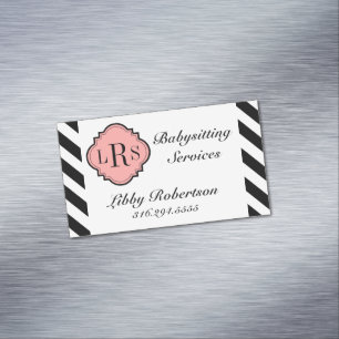 CARTÃO DE VISITAS MAGNÉTICO LISTRAS MAGNÉTICAS CHIQUES DO NEGÓCIO