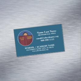 Cartão De Visitas Magnético Logotipo da escola personalizada | Informações pro