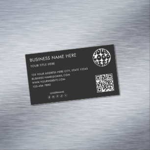 Cartão De Visitas Magnético Logotipo Empresarial Personalizado Marketing Moder