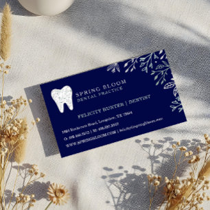 Cartão De Visitas Magnético Logotipo florescente de árvore dentária dentária