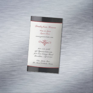 Cartão De Visitas Magnético Loja de Vinhos Líquidos