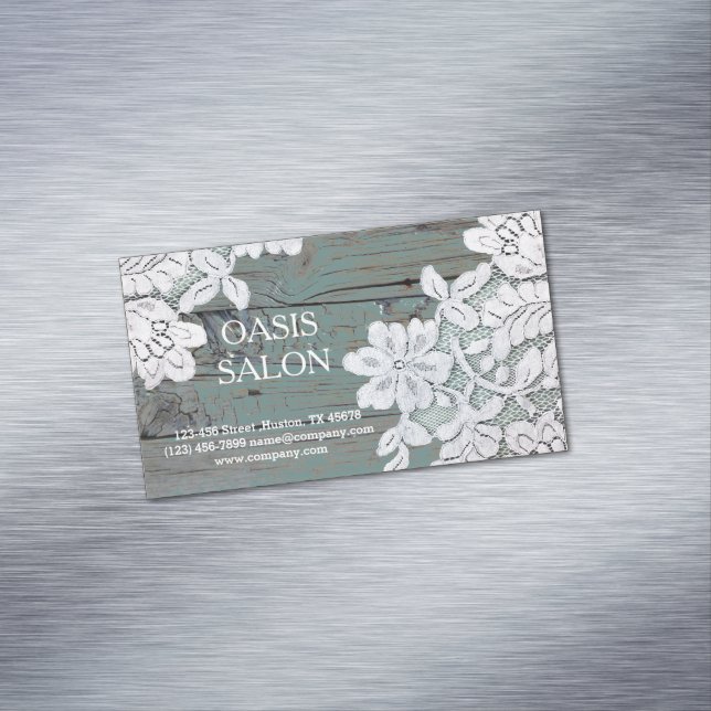 Cartão De Visitas Magnético Madeira de chás branco de chás branco do interior  (Posição Original)