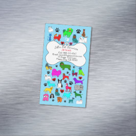 Cartão De Visitas Magnético Magneta Pet Sitting, Grooming & Veterinary Service