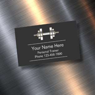 Cartão De Visitas Magnético Magnetos de negócios do Classy Personal Trainer
