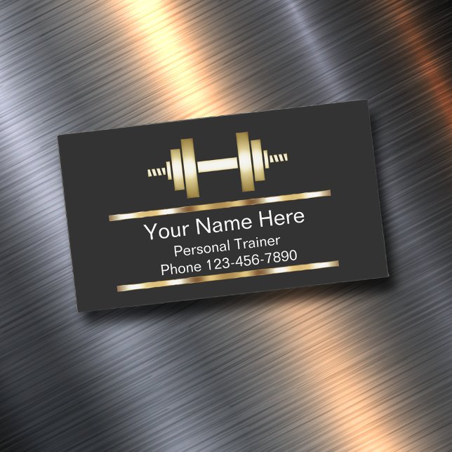 Cartão De Visitas Magnético Magnetos de negócios do treinador de Malhação clás (Criador carregado)