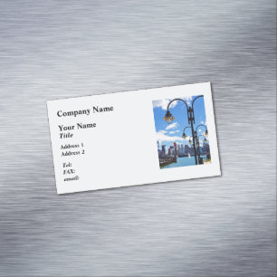 Cartão De Visitas Magnético Manhattan NY - Skyline do parque estadual da