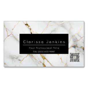 Cartão De Visitas Magnético marca de luxo Mable and black finance