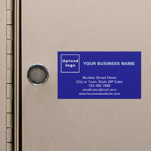 Cartão De Visitas Magnético Marca empresarial sobre o cartão azul magnético pe