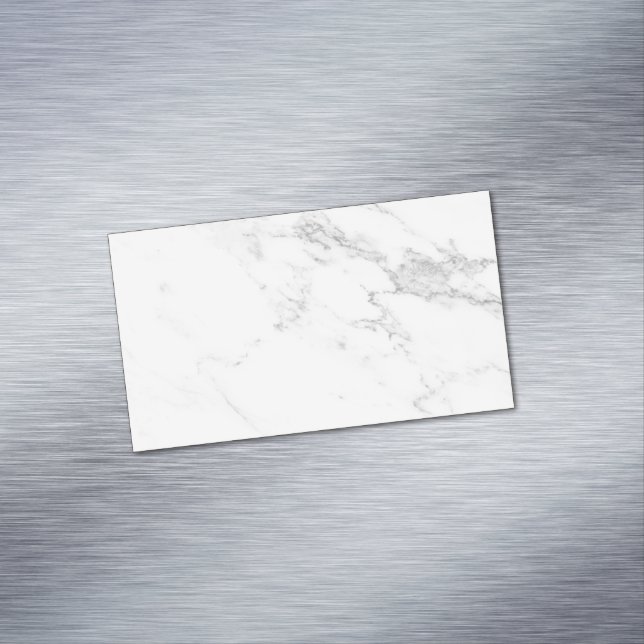 Cartão De Visitas Magnético Mármore Branco (Posição Original)