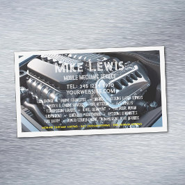 Cartão De Visitas Magnético Mecânica móvel