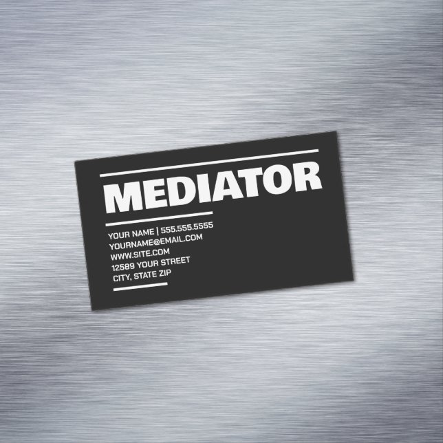 Cartão De Visitas Magnético Mediador (Posição Original)