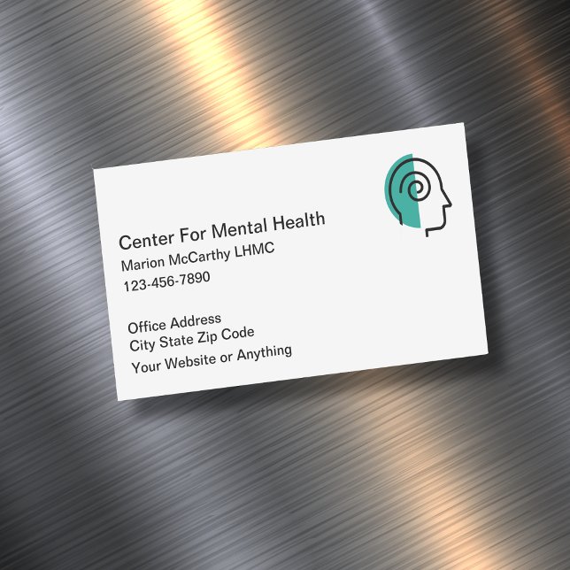 Cartão De Visitas Magnético Mental Health Counselor Business Card Magnets (Criador carregado)