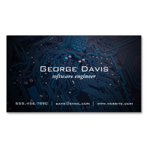 Cartão De Visitas Magnético Microchip Engenheiro de software