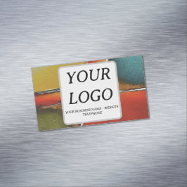 Cartão De Visitas Magnético Minimalismo de cor bloqueando o Promocional comerc