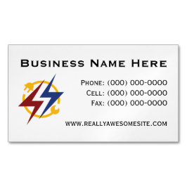 Cartão De Visitas Magnético Minimalist Professional Electrician Magnet