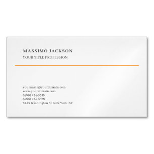 Cartão De Visitas Magnético Minimalista Clássico Simples Profissional