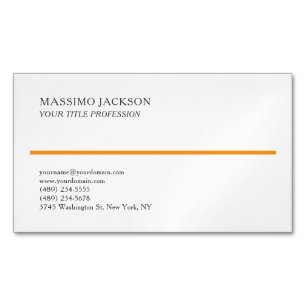Cartão De Visitas Magnético Minimalista Clássico Simples Profissional