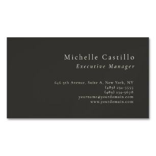 Cartão De Visitas Magnético Minimalista Moderno Profissional Simples