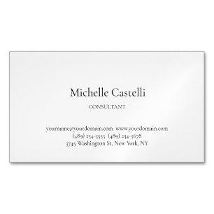 Cartão De Visitas Magnético Minimalista Profissional Único Clássico Personaliz