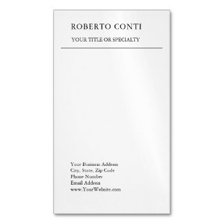 Cartão De Visitas Magnético Minimalista simples moderno