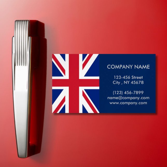 Cartão De Visitas Magnético moda londres de bandeira do sindicato legal (modern cool union jack flag london fashion magnetic business card)