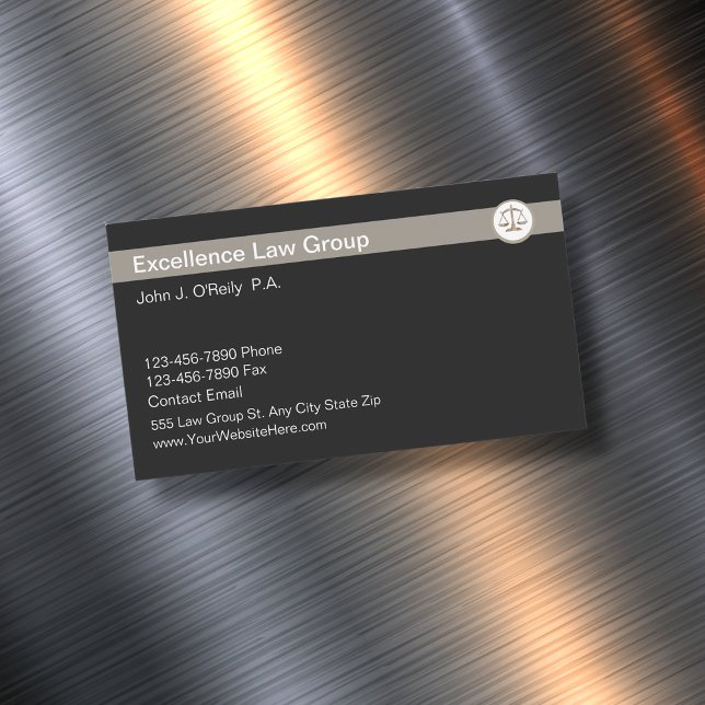 Cartão De Visitas Magnético Modern Attorney Cartão de visita Magnets (Criador carregado)