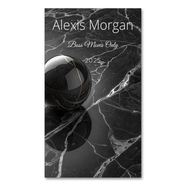 Cartão De Visitas Magnético Modern Minimalist Pink-Purple Border Template (Frente Vertical)