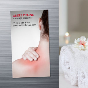 Cartão De Visitas Magnético Moderna Massagem Terapista