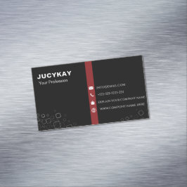 Cartão De Visitas Magnético Moderno Minimalista Elegante Profissional Empresar