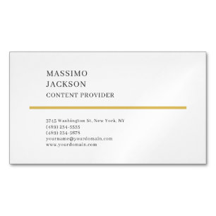 Cartão De Visitas Magnético Moderno Simples Minimalista Preto Branco