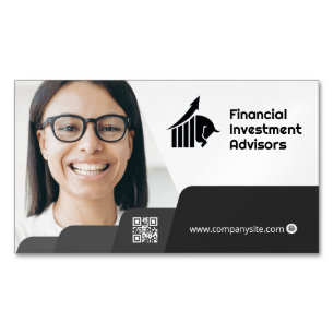 Cartão De Visitas Magnético Mulher sorrindo   Empresa   Cartão de visita de có